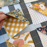 Fabric Bookmark - Mustard Floral