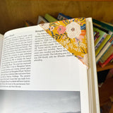 Fabric Bookmark - Mustard Floral
