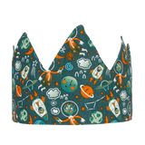 Kids Fabric Crown - Astronauts in Space (Dark)