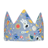 Kids Fabric Crown - Astronauts in Space (Light)