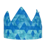 Kids Fabric Crown - Blue Geometric