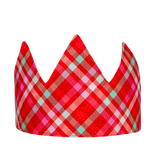Kids Fabric Crown - Red Gingham