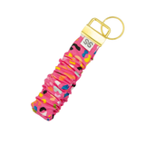 Scrunchie Hands-free Key Wristlet  - Sparkle Pink