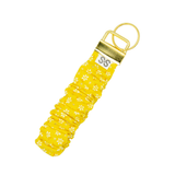 Scrunchie Hands-free Key Wristlet  - Yellow Sparkle