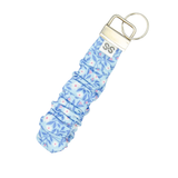 Scrunchie Hands-free Key Wristlet  - Bluebell Meadow