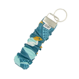 Scrunchie Hands-free Key Wristlet - Turquoise Bird