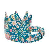 Kids Fabric Crown - Turquoise Floral