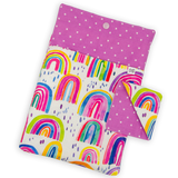 Book Sleeve + Bookmark (Rainbows / Purple)