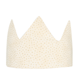 Kids Fabric Crown - Cream Dots