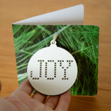 Christmas Decoration Card - Joy Cross-stitch