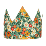Kids Fabric Crown - Green Floral